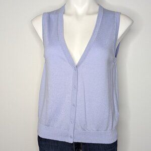 J Crew Factory Purple Blue Periwinkle Sleeveless V Neck Sweater Vest M